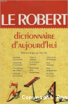 Le Robert, dictionnaire d'aujourd'hui