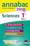 Anna bac sujets et corrigés 2018 Sciences 1re ES. L
