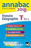 Annabac sujets et corrigés 2018 Histoire et géographie Tle ES. L